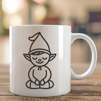 Creative Sitting Christmas Elf - DXF