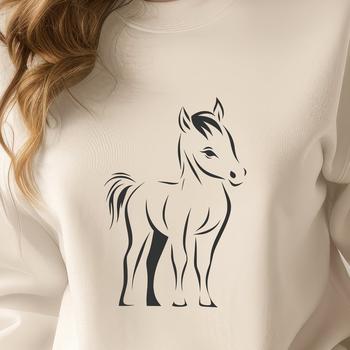 An editable SVG graphic featuring a horse design.
