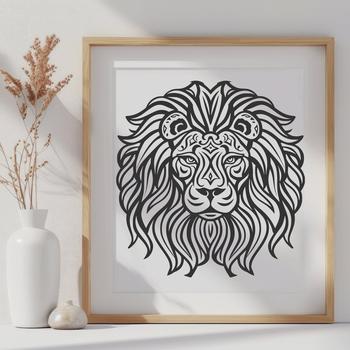 Stunning Lion DXF