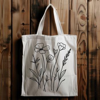 A hand-drawn illustration of a single wild flower in full bloom, ideal for use as vector art or clipart.