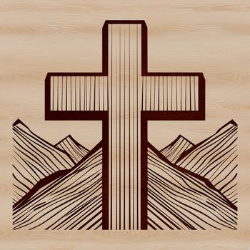 A simple vector illustration of a Christian crucifix.