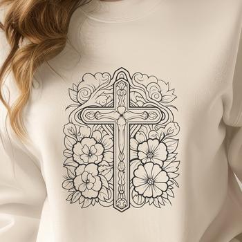 Ornate Crucifix In SVG & DXF