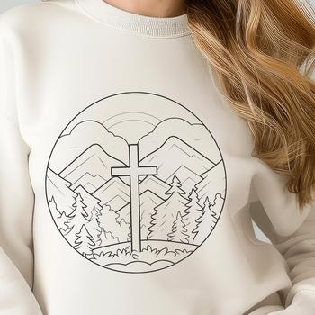 A detailed illustration of a crucifix, a symbol of faith in Christianity.