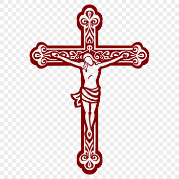 Unique Crucifix Vector Drawing