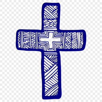 A traditional Christian symbol featuring a horizontal beam intersecting a vertical one, forming a cross shape.