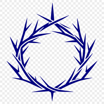 A 2D illustration of the Crown of Thorns from Christian tradition, suitable for digital design and cutting projects.