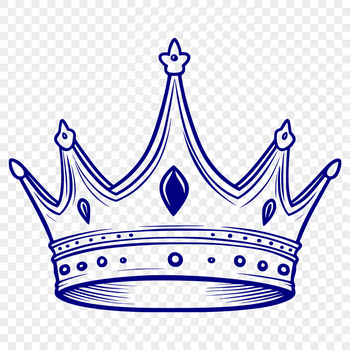 A vector illustration of a royal crown with intricate design elements.