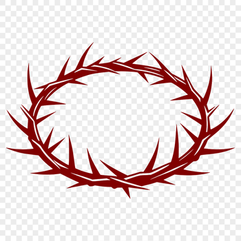 Vector illustration of the Crown of Thorns from Christian religious tradition