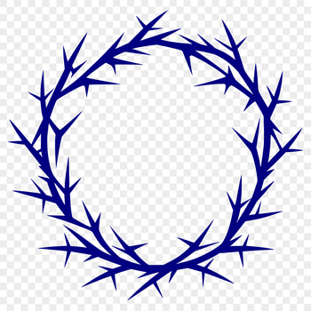 A stylized crown made from thorny branches, symbolizing religious significance.