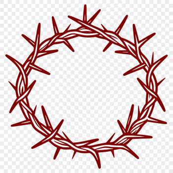 A crown made from intertwined thorns, often symbolizing sacrifice and devotion in Christian tradition.