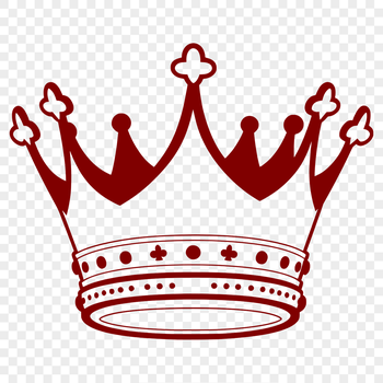 A digital crown design in vector format, suitable for cutting machines and stencils.