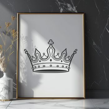 Simple vector crown design created as an SVG file for easy editing and customization.