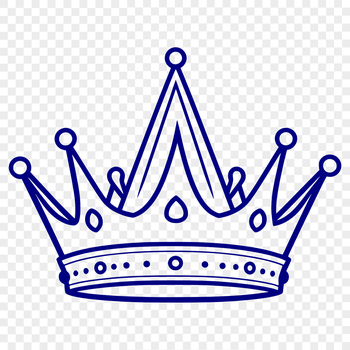A vector illustration of a royal crown with ornate details.