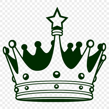 A customizable vector design featuring a regal crown icon, ideal for crafting and DIY projects.