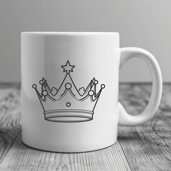 A detailed vector illustration of a crown, suitable for digital and print applications.