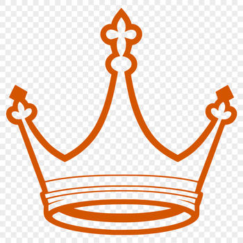 Vector illustration of a crown, suitable for digital cutting machines like Cricut.