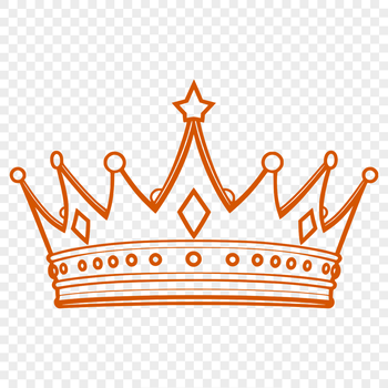 A digital crown design made with vector graphics, suitable for cutting machines and stencils.