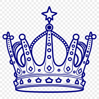 A digital illustration of a regal crown with intricate details.