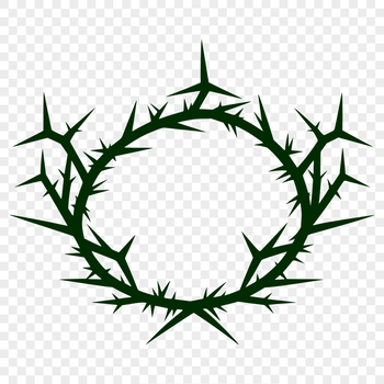 A stylized illustration of the Crown of Thorns, symbolizing Christian devotion.