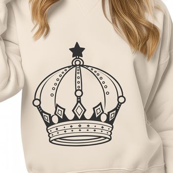 Vector illustration of a regal crown with intricate design elements.