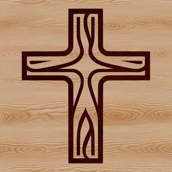 A simple line drawing of a cross, a symbol commonly used in various religions.