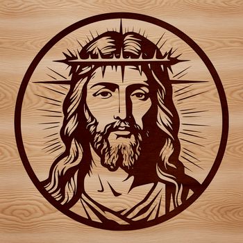 A simple vector illustration of a crucifix with detailed cross design.