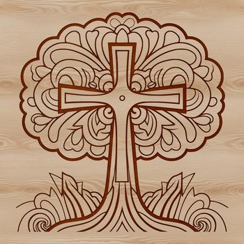 An ornate metal crucifix symbolizing Christianity, suitable for religious designs.