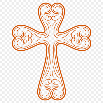 Ornate cross icon in vector format.