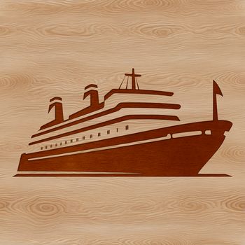 Nautical cruise ship illustration in vector format, ideal for graphic design projects.