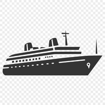 Artistic Cruise Ship SVG, PNG, PDF And DXF Files