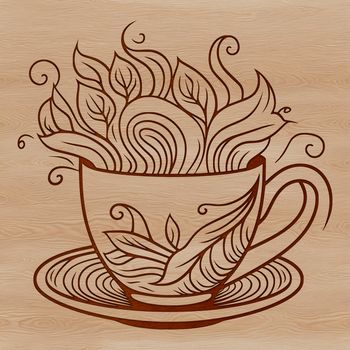 A simple cup design used as clip art or stencil for crafting and DIY projects.
