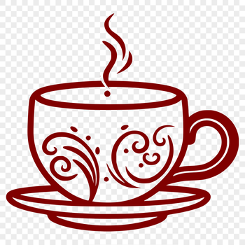 A simple cup design created as a vector image for digital use.