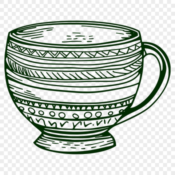 A simple, high-resolution illustration of a standard cup with a cylindrical body and a rounded rim.