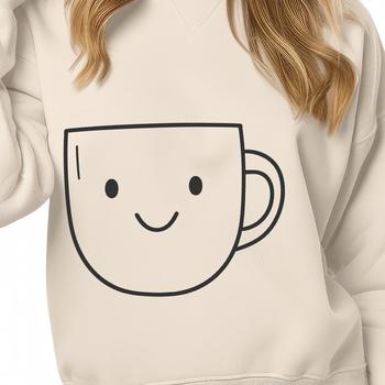 A simple cup design made from vector shapes suitable for digital use in various formats.
