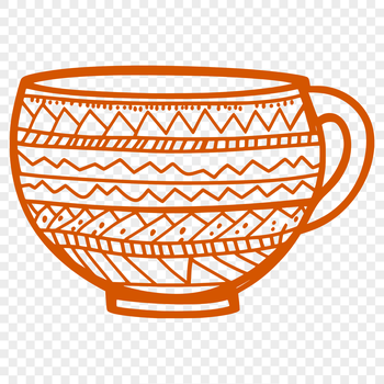 A simple digital illustration of a drinking cup in vector format.