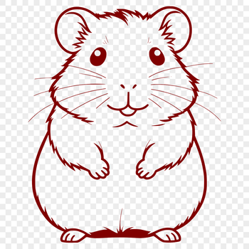 A simple illustration of a hamster in various colors, suitable for digital crafting and design projects.