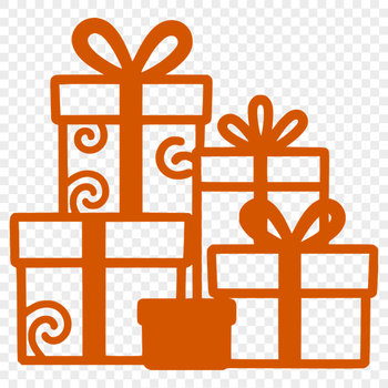 Beautiful Present Box SVG Artwork A minimalist vector illustration of a gift box with a bow on top.