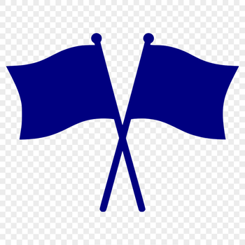 Vector graphic illustration of a flag in silhouette form.