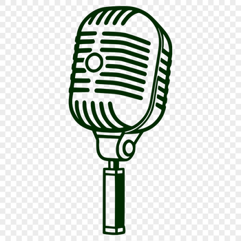A detailed illustration of a microphone, ideal for vector graphics and cutting machine templates.
