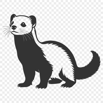 Free vector ferret image designed for cutting machines like Cricut or laser engraving.