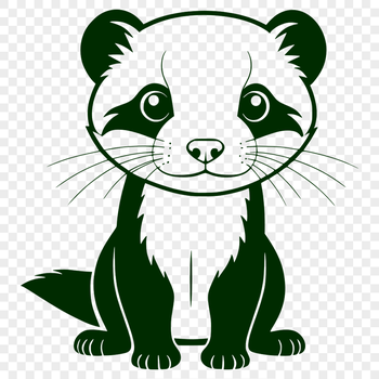 Simple ferret silhouette designed as a free downloadable SVG file for various crafting projects.