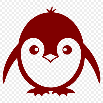 A digital illustration of a penguin, designed as vector art.