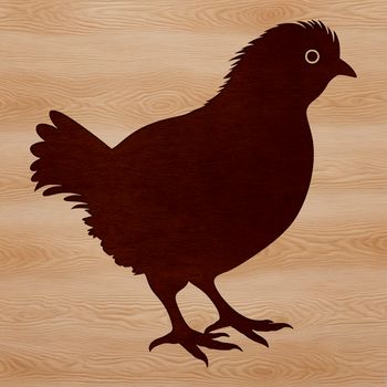 A simple illustration of a chicken, suitable for various digital designs.