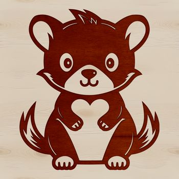 A high-resolution vector illustration of a cute bear designed for various applications.