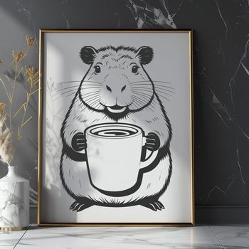 Capybara illustration as a vector graphic