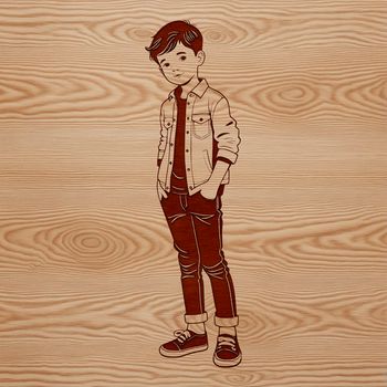 A young male child with a neutral expression.