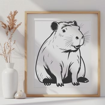 Illustrative image of a capybara, a large rodent native to South America.