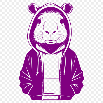 An SVG design featuring a detailed drawing of a capybara, suitable for cutting out or laser engraving.