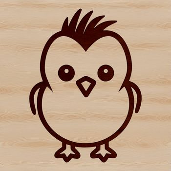 A simple line drawing of a cute farm animal, suitable as clip art or vector design.