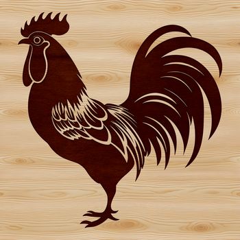 A vector illustration of a farm animal, specifically a rooster, suitable for various design applications.
